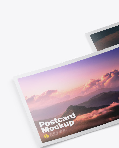 Glossy A5 Postcard Mockup