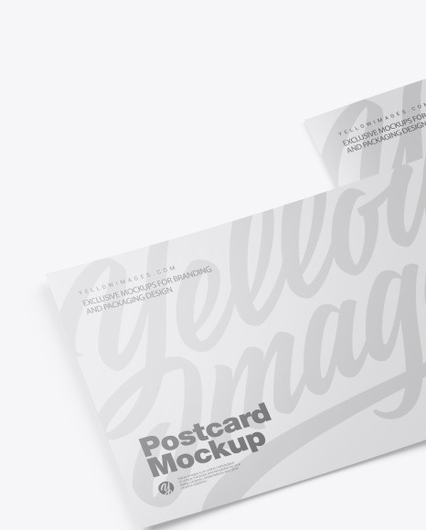 Glossy A5 Postcard Mockup