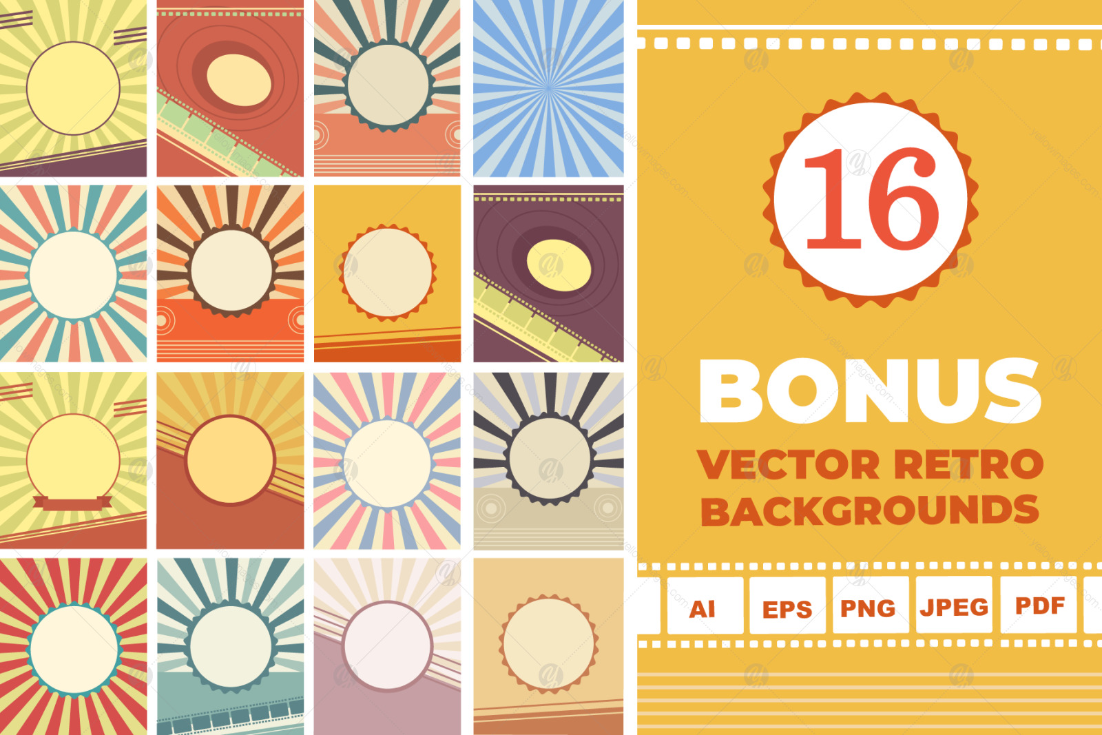 Avatars Retro people vector cartoon illustrations Avatars Retro people vector cartoon illustrations