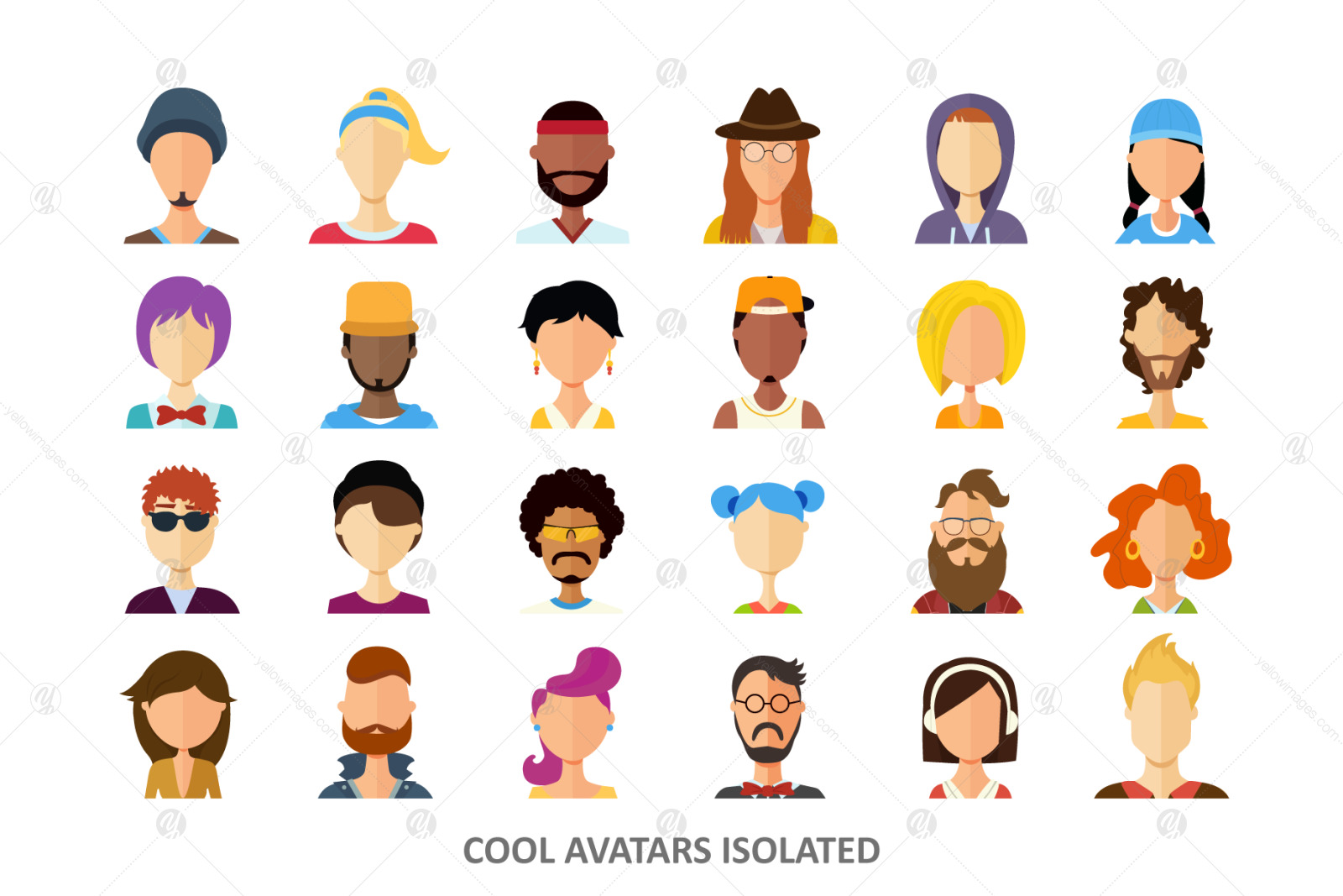 Avatar Icons People flat Avatar Icons People flat