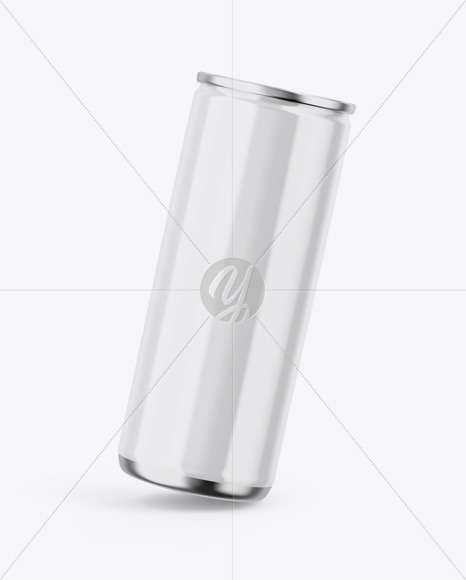 Metallic Can W/ Glossy Finish Mockup