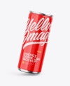 Metallic Can W/ Glossy Finish Mockup