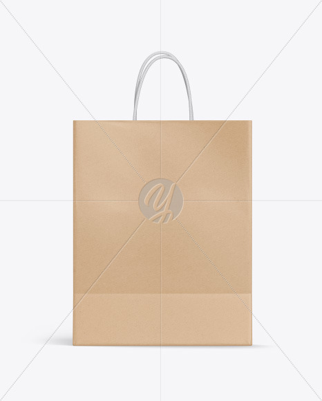 Kraft Shopping Bag w/ Rope Handles Mockup