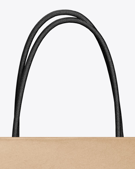 Kraft Shopping Bag w/ Rope Handles Mockup