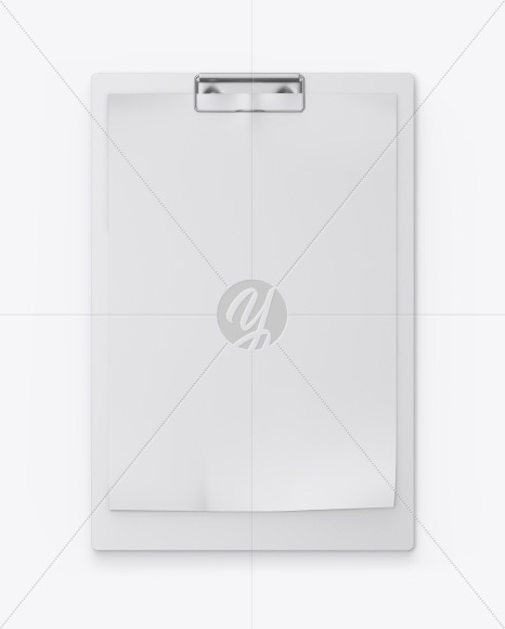 Plastic Clipboard w/ Paper Mockup