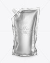 Matte Metallic Doy-Pack With Side Cap Mockup - Front View