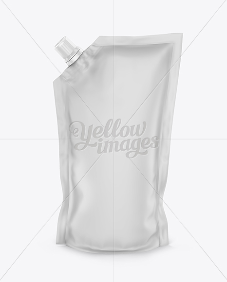 Matte Doy-Pack With Side Cap Mockup - Front View