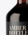 Dark Amber Glass Bottle Mockup