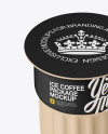 Matte Ice Coffee 3 K-Cups Package Mockup - Halfside View (High-Angle Shot)