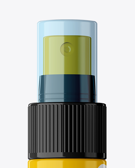 Glossy Spray Bottle With Overсap Mockup