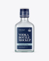 Clear Glass Vodka Bottle Mockup - Front View