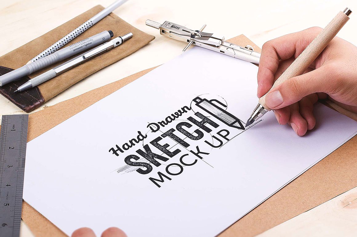 Hand Drawn Sketch Mockup (20 items)