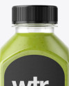 Square Green Smoothie Bottle Mockup - Front View