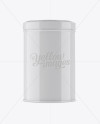 Glossy Storage Jar Mockup - Front View