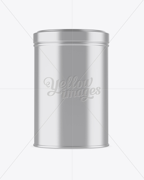 Metallic Storage Jar Mockup - Front View