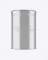 Metallic Storage Jar Mockup - Front View