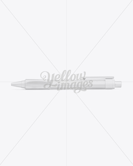 Matte Click Pen Mockup - Side View