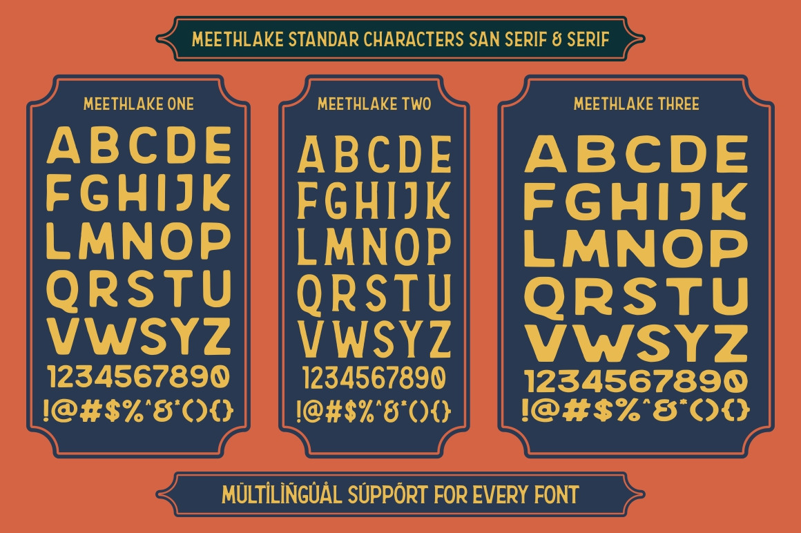 Meethlake Typeface