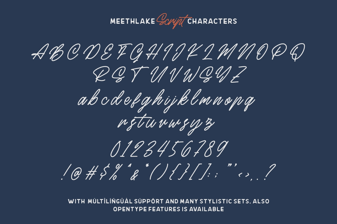 Meethlake Typeface