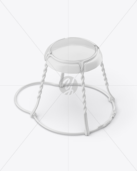 Glossy Champagne Muselet Mockup