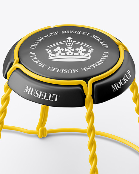 Matte Champagne Muselet Mockup