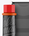 Matte Sauce Bottle w/ Box Mockup