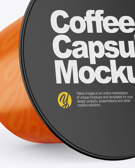 Glossy Coffee Capsule Mockup