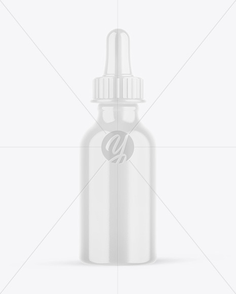 Glossy Plastic Dropper Bottle Mockup