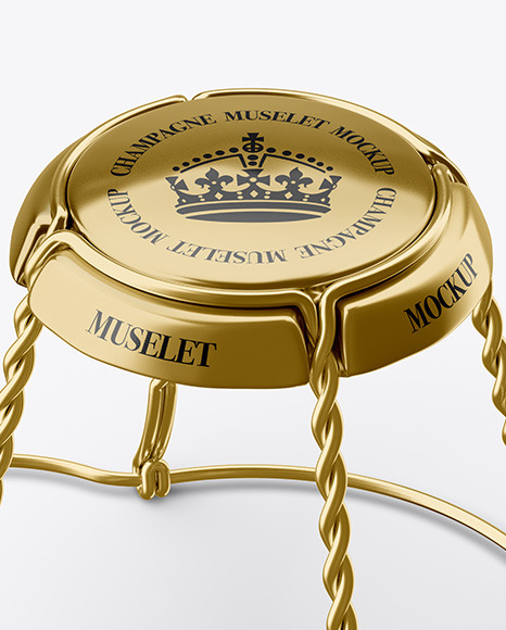 Metallic Champagne Muselet Mockup