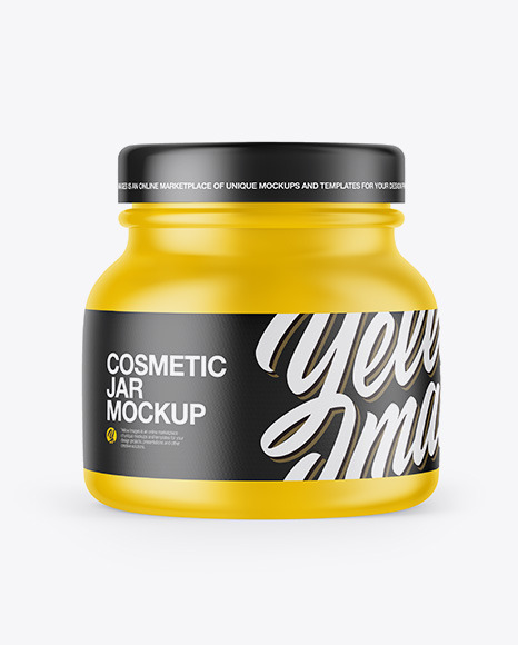 Matte Cosmetic Jar Mockup - Skin care product mockup