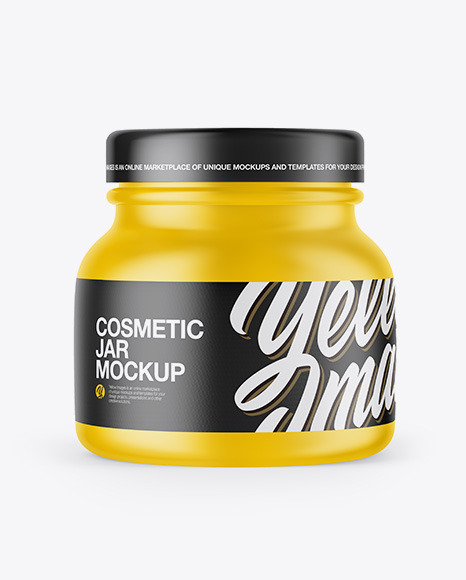 Matte Cosmetic Jar Mockup