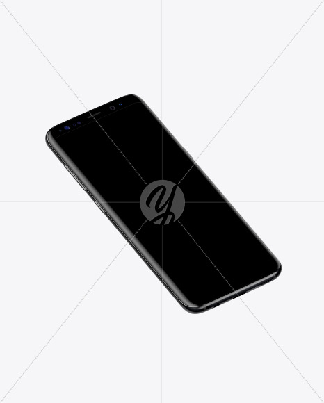 Midnight Black Samsung Galaxy S8 Phone Mockup