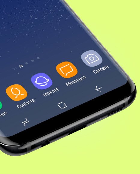 Midnight Black Samsung Galaxy S8 Phone Mockup