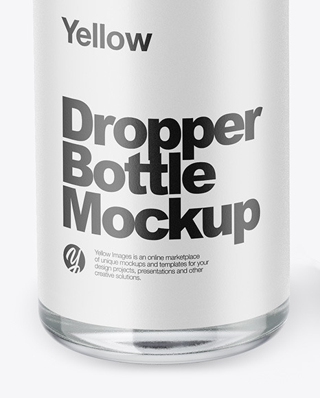 Dark Liquid Dropper Bottle with Box Mockup