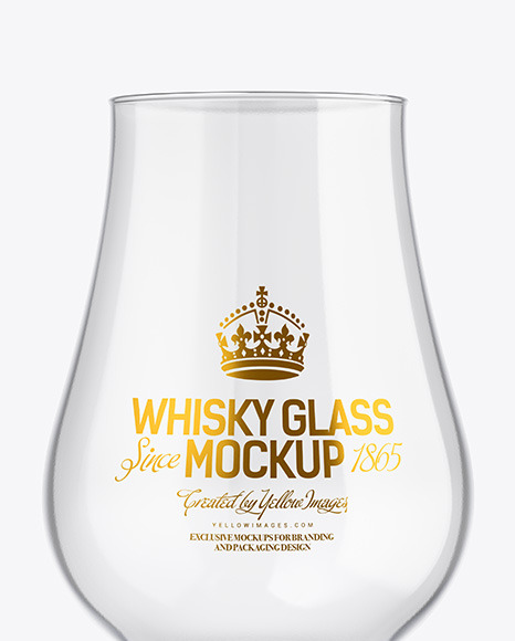 Clear Whisky Glass Mockup