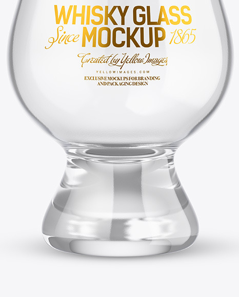 Clear Whisky Glass Mockup