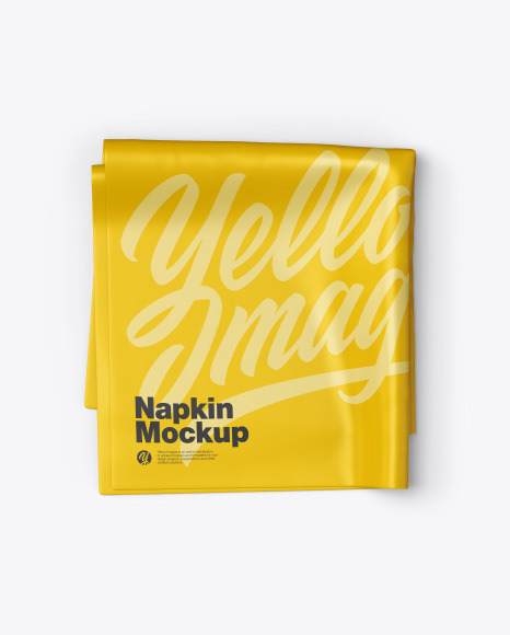 Glossy Napkin Mockup