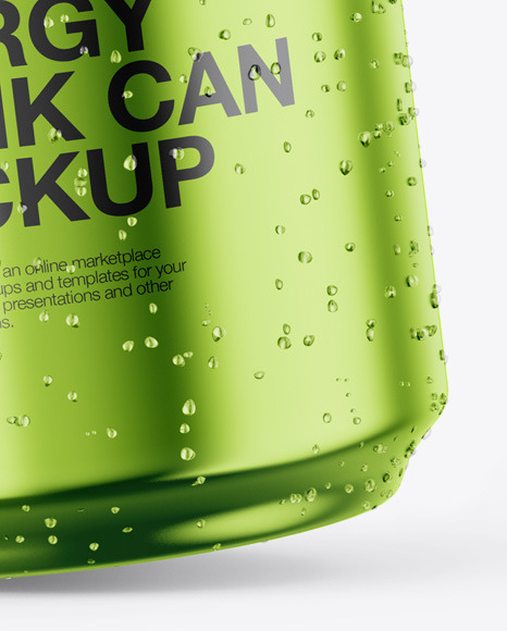 Glossy Metallic Can Mockup Glossy Metallic Can Mockup