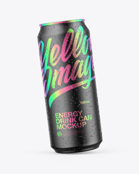 Matte Metallic Can Mockup