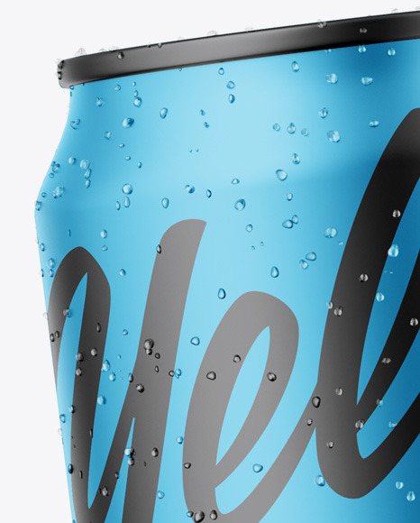 Matte Metallic Can Mockup