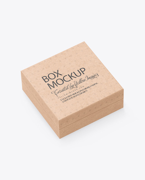 Kraft Box Mockup - Jewelry pouch mockup