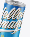 Two Metallic Drink Cans w/ Matte Finish Mockup