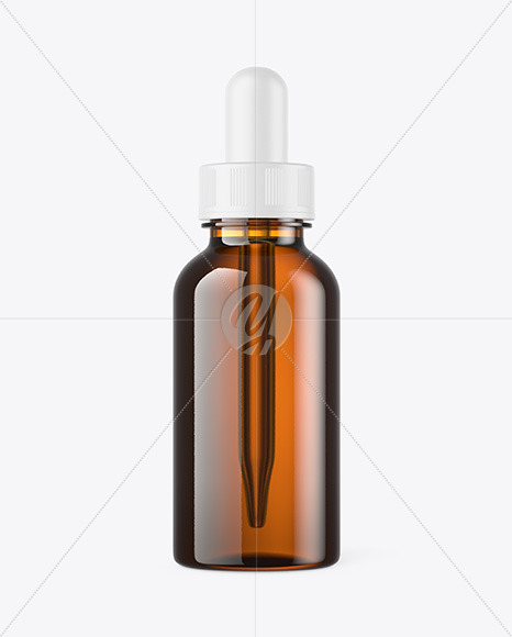 Amber Dropper Bottle Mockup