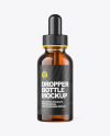 Amber Dropper Bottle Mockup