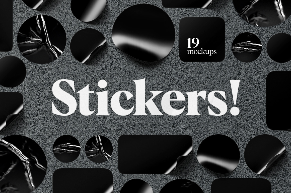 Stickers Mockups Set