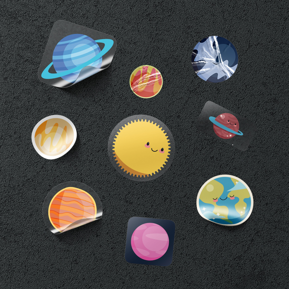 Stickers Mockups Set Stickers Mockups Set