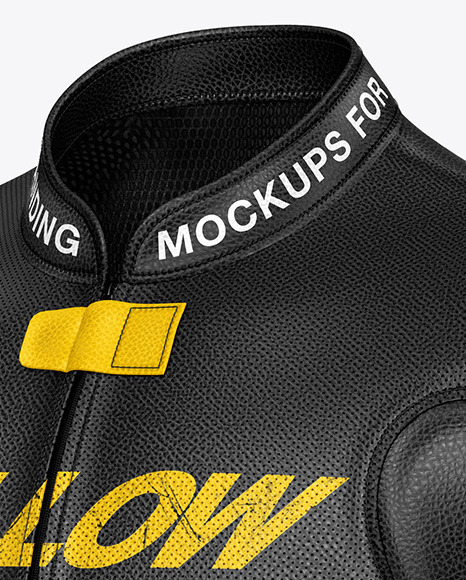 Motorcycle Racing Leather Jacket Mockup