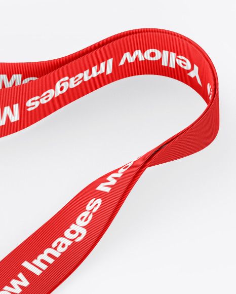 Lanyard Mockup - Half Side View