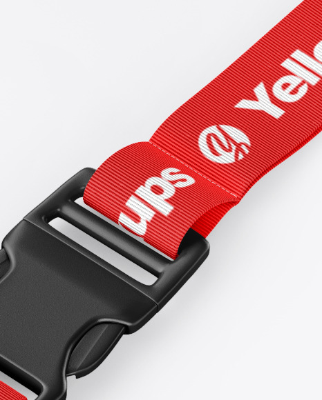 Lanyard Mockup - Half Side View