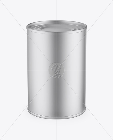 Matte Metallic Can Mockup